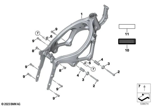 Tornillo Torx M12X40 OEM 46519909367 para BMW Motorrad F750GS, F850GS, F900R, F900XR... y más. Original BMW Motorrad.