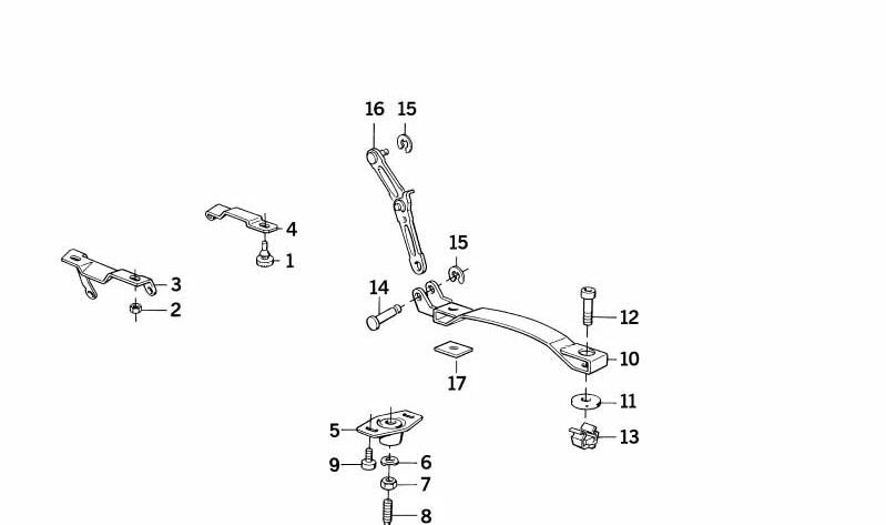 Bisagra (Scharnier) del asiento OEM 52531453364 para BMW Motorrad K100, K1. Compatible con todos los modelos K100 y K1. Recambio original BMW Motorrad.