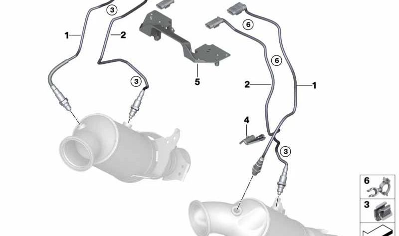 Sonda lambda OEM 11788611291 para BMW G12. Sensor original para control de emisiones y mezcla aire-combustible. Pieza original BMW.