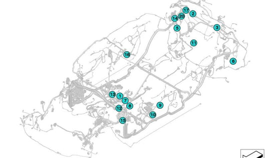 Conector de carcasa OEM 61136993346 para BMW F40, F70, F44, G87, G80, G81, G22, G23, G26, G82, G83, G60, G61, G68, G90, G70, U11, U12, U10, G45, G05. Original BMW.