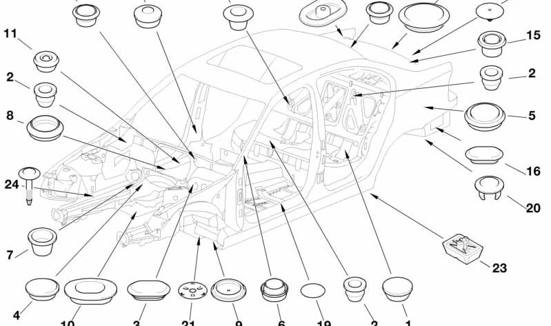 Tapón de cierre OEM 12901722005 para BMW E30, E36, E46, E34, E32, Z1, Z3. Original BMW.