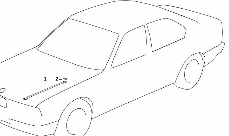 Cable masa para capó delantero OEM 51237331554 para BMW E92, E93. Original BMW.