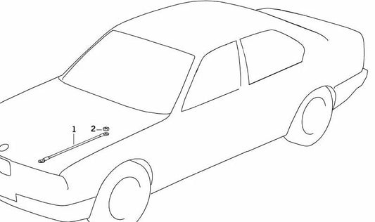 Banda de puesta para tapa delantera OEM 65316922605 para MINI R50, R53, Cabrio R52... y más. Original MINI.