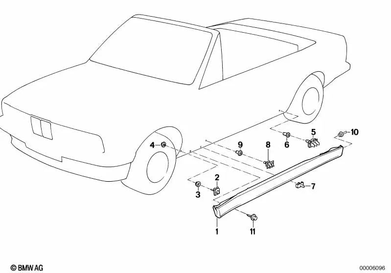 Tuelle para BMW Serie 3 E30 (OEM 51131965261). Original BMW.