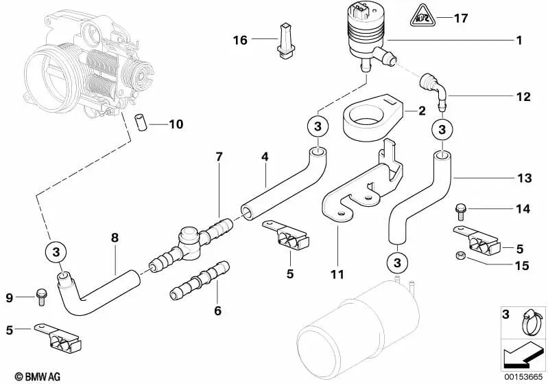 Auspuffrohr für BMW 7 E38 -Serie (OEM 13901707753). Original BMW