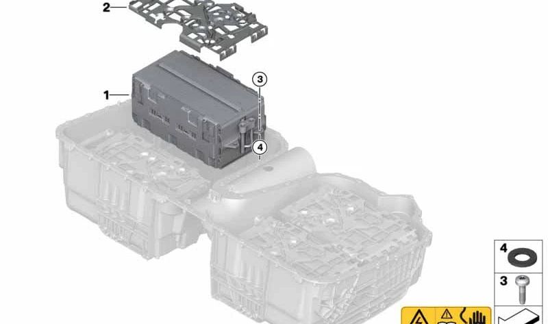 Guía de cables OEM 61278645558 para BMW G38 y G38N (Serie 5). Pieza original BMW. Repuesto para sistema de batería de alto voltaje.
