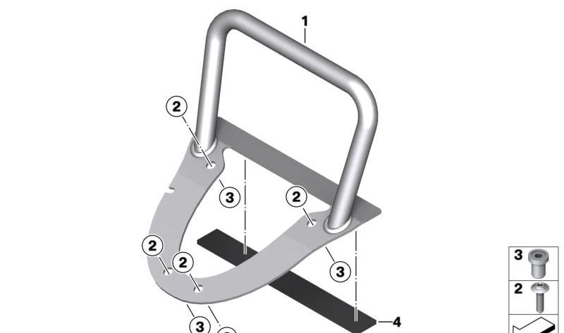 Soporte navegador OEM 65901697673 para BMW Motorrad R 1200 RT, R 1250 RT. Original BMW Motorrad.