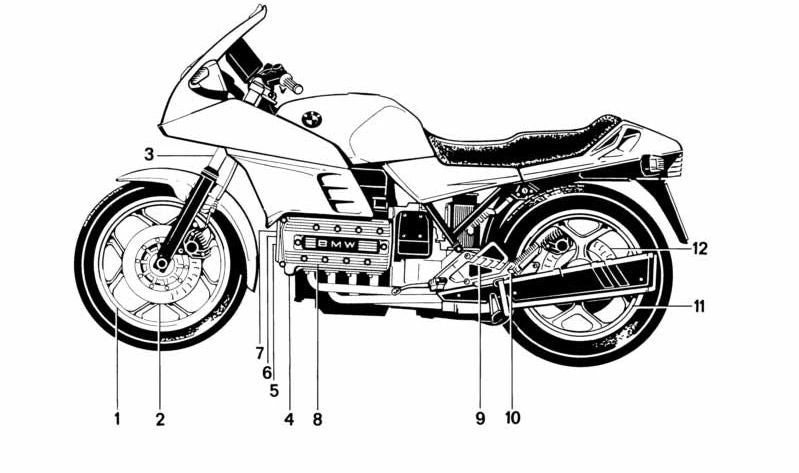 Schwarze hintere Bremsscheibe OEM 34212310206 für BMW Motorräder K75, K100, K1100 RS, K1100 LT... und mehr. Original BMW Motorrad.