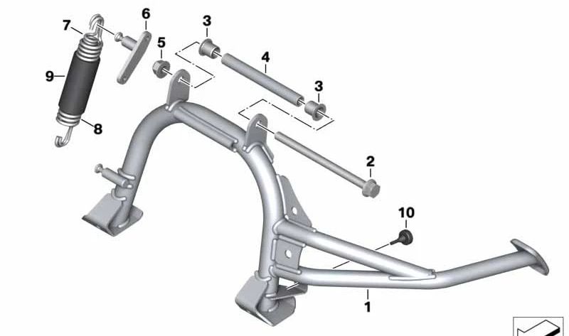 Muelle de suspensión OEM 46528566744 para BMW Motorrad R1200GS (K25), R1200GS Adventure (K25), R1200RT (K26), R1200ST (K28). Compatible con varios años. Pieza original BMW Motorrad.