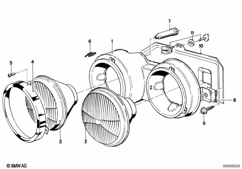 Rechte Abdeckung für BMW E28 (OEM 51711917964). Original BMW