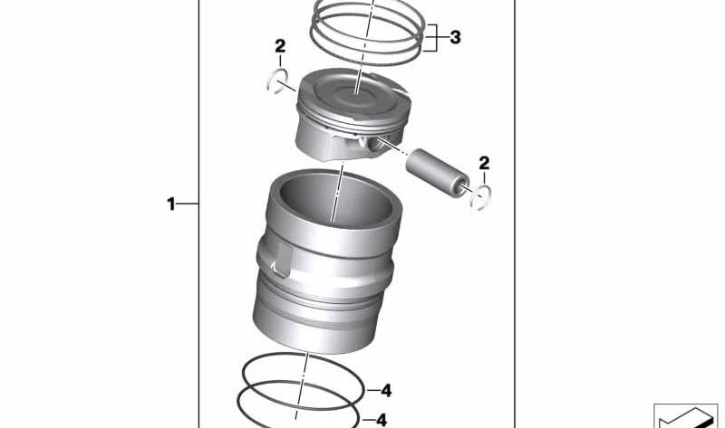 Anello di sicurezza OEM 11258562782 per BMW Motorrad G 310 RR, G 310 GS, G 310 R. Originale BMW Motorrad.