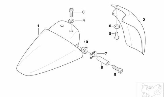 Parafuso sextavado M6x12 OEM 07119910351 para BMW Motorrad K1200GT, K1200LT, R1100S e muito mais. Originais BMW Motorrad.