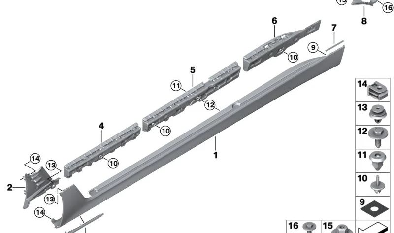 Soporte módulo de luz izquierdo para BMW G32, G32N (OEM 63177418335). Original BMW