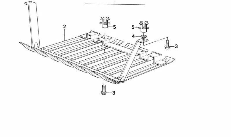 Protector de debajo del motor delantero OEM 51711971001 para BMW E30. Original BMW.