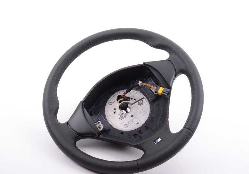 Volante deportivo M en piel negra OEM 32342229487 para BMW Z3 {E36 Z3 1.9, 2.0, 2.2i} compatible con versiones manuales y automáticas. Original BMW.