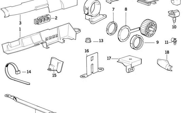 Cavo di massa del generatore per BMW E30, E28, E24, E23 (OEM 12521312124). BMW originale