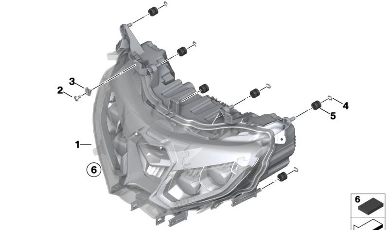 Emportiguadora PIRA 07149344841 per BMW I I15 e BMW Motorrad R 1250 RT. BMW originale per l'isolamento del corpo e componenti interni.