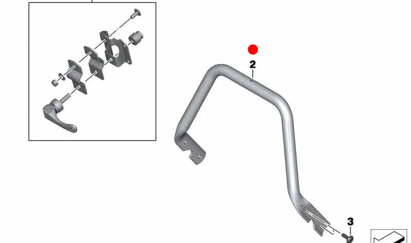 Support de navigation OEM 71607707369 pour motos BMW R 1200 GS K25 (2006-2012). BMW Motorrad d'origine.
