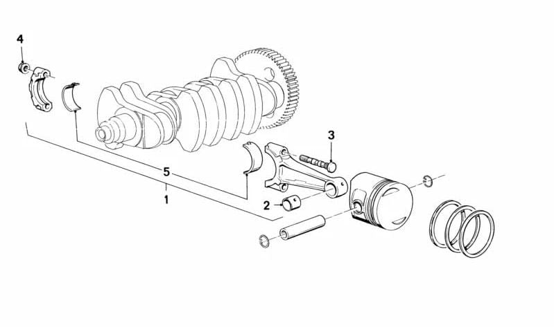 Tornillo de biela OEM 11241464384 para motos BMW K 1200 RS, K 75, K 1, K 100 RS 4V, K 1100 LT... y más. Original BMW Motorrad.