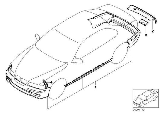 Tapa Enganche De Remolque Con Solapa Para Parachoques Trasero M Bmw E46 . Original Bmw. Recambios