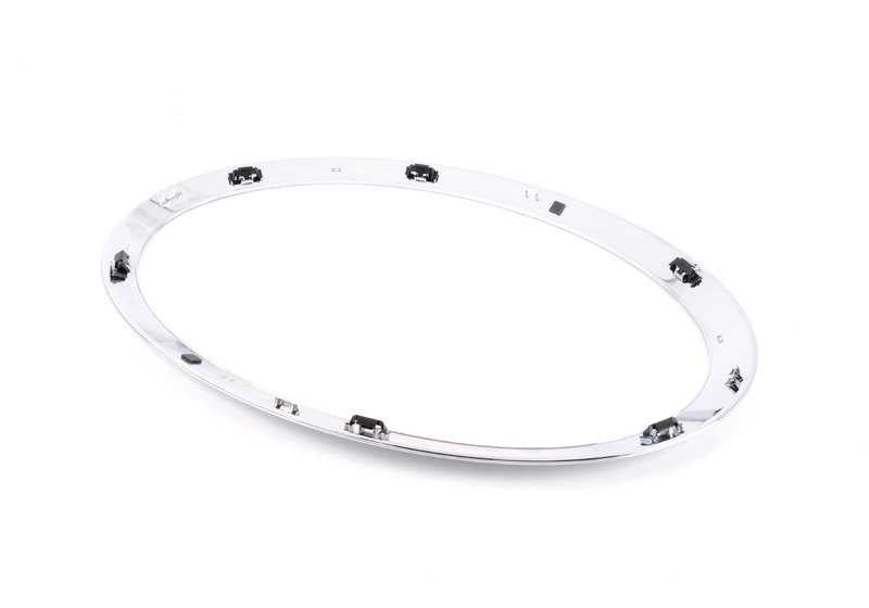 Anillo embellecedor faro izquierdo OEM 51137300631 para MINI F56, F55, Cabrio F57... y más. Original MINI.
