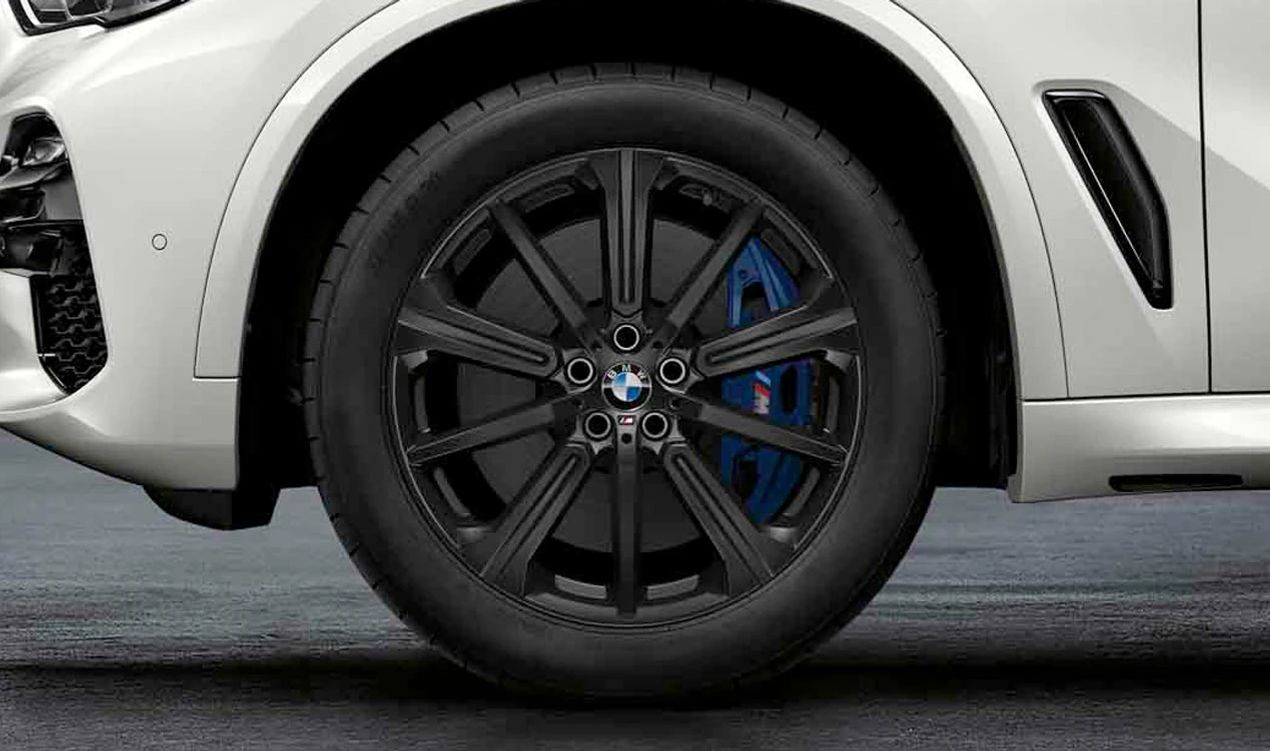 Juego de llantas y neumáticos de invierno 20" M Performance estrella 748 OEM 10026685B para BMW X5 G05 y X6 G06. Incluye neumáticos All-Terrain y runflat. Original BMW.