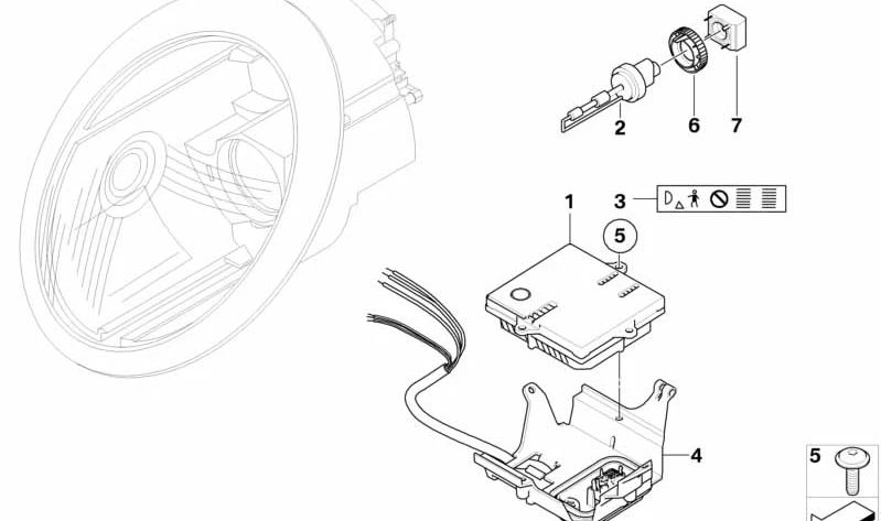 Lámpara de xenón D2-R OEM 63126907495 para MINI R50, R53, Cooper, One... y más. Original MINI.