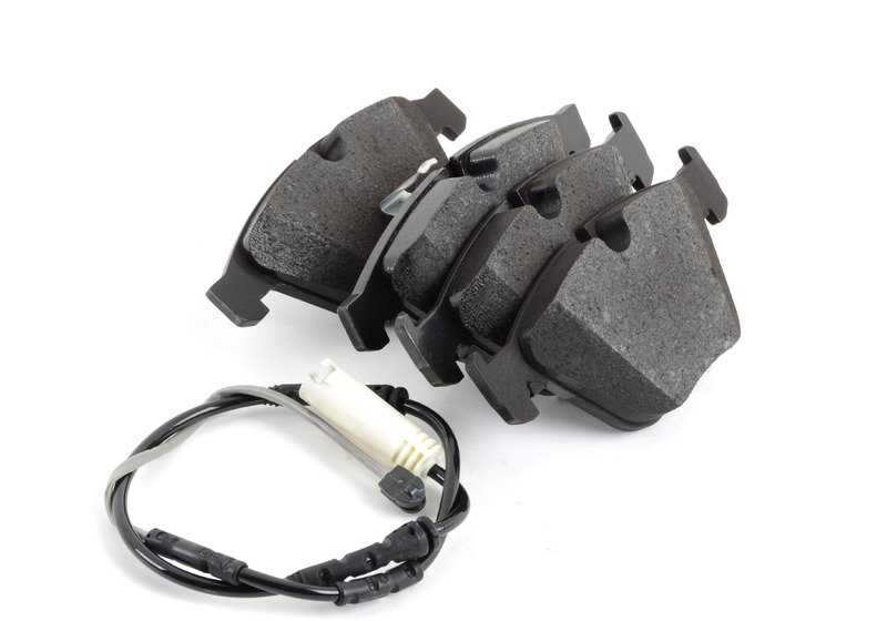 Juego de pastillas de freno con sensor OEM 34112288873 para BMW E90, E91, E92, E93. Original BMW.