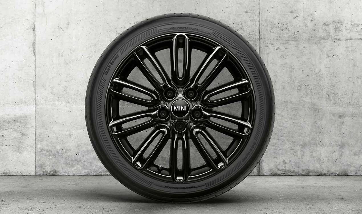 Llanta de aleación Tentacle Spoke 500 jet black uni 17" OEM 36106898290 para MINI F56, F55, Cabrio F57... y más. Original MINI.