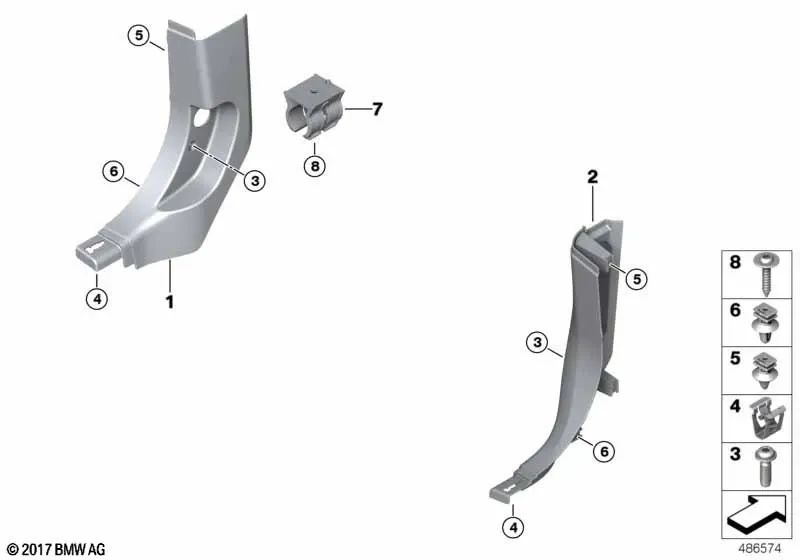 Revestimiento lateral delantero izquierdo inferior OEM 51437446635 para BMW X3 G01, iX3 G08, X3 M F97, X4 G02, X4 M F98... y más. Original BMW.