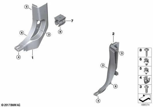 Front Left Lower Side Trim OEM 51437446635 for BMW X3 G01, iX3 G08, X3 M F97, X4 G02, X4 M F98... and more. Genuine BMW.