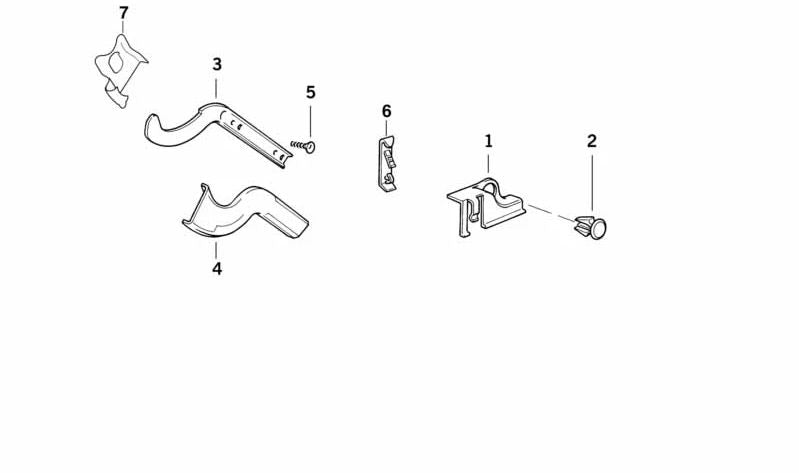 Cubierta para conducción de cables derecha para BMW Serie 5 E34 (OEM 61138359367). Original BMW