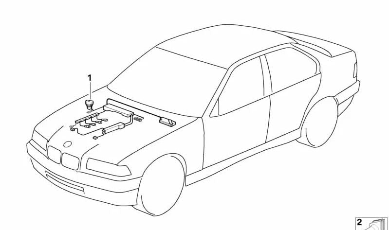 Tubo conector OEM 12521724678 para BMW E36 {316g, 316i (BE11, BE12, BE21, BE22, CA11, CA12, CA21, CA22, CA71)}. Pieza original BMW. Ideal para sustitución en el cableado del motor.