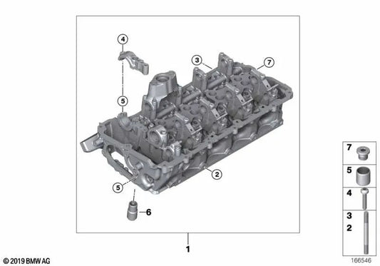 Culasse 5-8 OEM 11127573937 pour BMW Série 5 F07, F10, F11, Série 6 F12, F13, Série 7 F01, F02, X5 E70, X6 E71… et plus. Véritable BMW.
