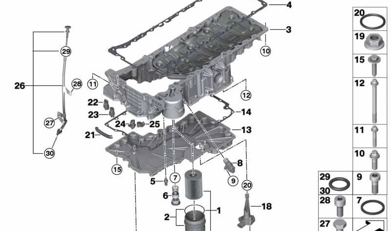 Válvula reguladora de presión del aceite OEM 11427585703 para BMW F07, F10, F11, F06, F12, F13, F01, F02, F04, G12, E70, F15, F85, E71, E72, F16, F86. Original BMW.