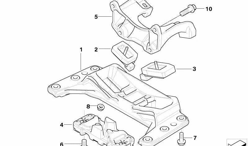 Amortiguador de vibraciones OEM 22316764617 para BMW E60, E61, E63, E64 (530i con motor M54, N52 y N53). Compatible con cambio manual y automático. Original BMW.