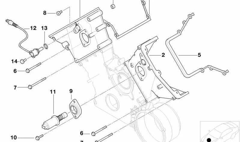 Parafuso de fechamento para BMW E39, E38, E53, E52 (OEM 11141432698). BMW original