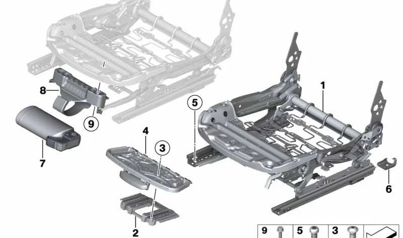 OEM 52109490357 Supporto estintore per BMW F30, F31, F34, F36, I3 (I01). BMW originale.