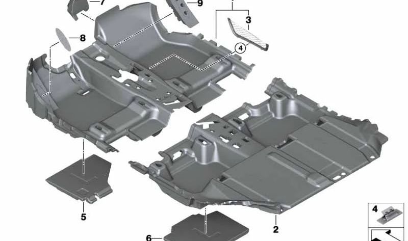 Clip para revestimiento de suelo OEM 07146968215 para BMW E81, E87, F20, F30, G20, i3, i8, X1, MINI F56, F55, F60... y más. Original BMW y MINI.
