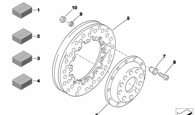 Links vorne Bremsscheibe 34112484547 für BMW E36 318IS. Kompatibel mit Modellen zwischen 1994 und 1994. Original BMW.