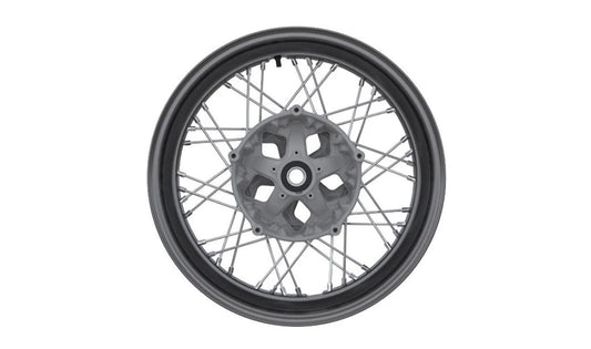 Rueda de radios trasera negra 5,5x17 OEM 36318569539 para motos BMW R nineT, R nineT Pure, R nineT Scrambler, R nineT Racer. Original BMW Motorrad.