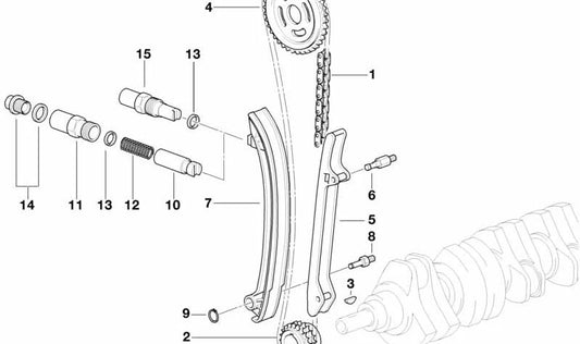 Tensionador da BMW Series E36, E34 (OEM 11311726503). BMW original.
