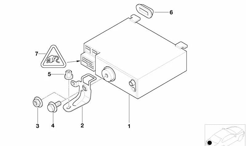 BMW Radio Professional OEM 65126976963 para BMW E46 e X5 E53. Substitua o rádio original pelas funções TMC. Compatível com modelos que usam o sistema de rádio profissional da BMW. Produto BMW original.