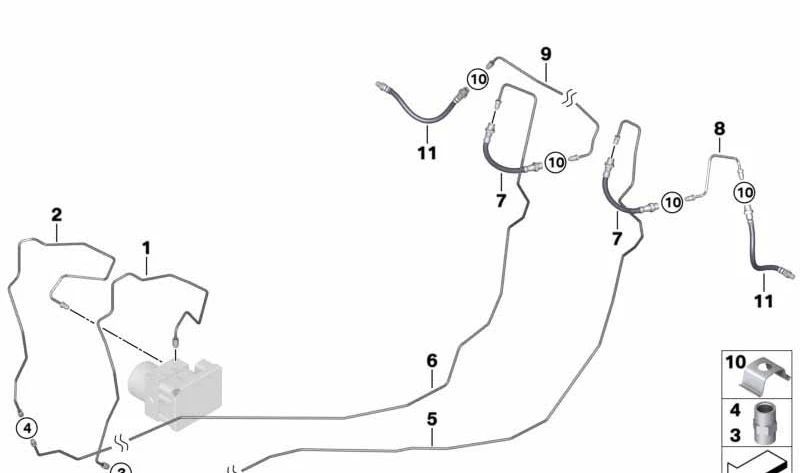 Pipe for BMW E81, E82, E87, E88, E90, E91, E92, E93 (OEM 34326762823). Genuine BMW