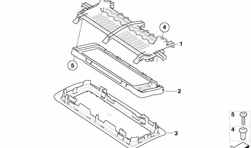 Soporte altavoz techo derecho OEM 65136951986 para BMW E91 (316d, 316i, 318d) todos los modelos compatibles. Pieza original BMW.