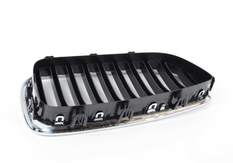Rejilla embellecedora delantera izquierda OEM 51137412323 para BMW F10, F11, F18. Original BMW.