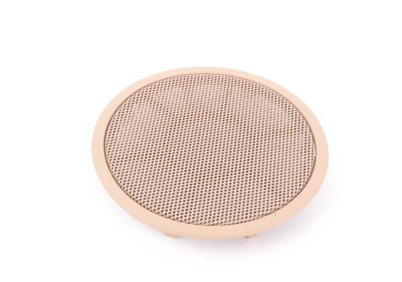 Rejilla altavoz puerta color beige OEM 51416969393 para BMW X3 F25, X4 F26, X5 E70/E70N, X6 E71/E72. Pieza original BMW.