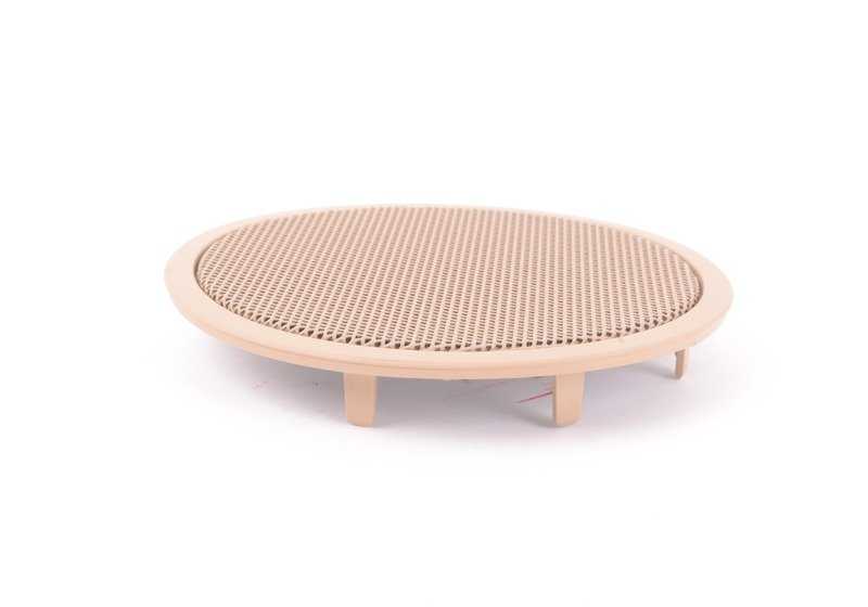Rejilla altavoz puerta color beige OEM 51416969393 para BMW X3 F25, X4 F26, X5 E70/E70N, X6 E71/E72. Pieza original BMW.