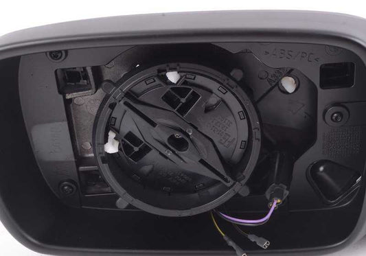 Retrovisor sin cristal calefactado izquierdo OEM 51167190637 para BMW Serie 7 E65, E66, E67. Original BMW.