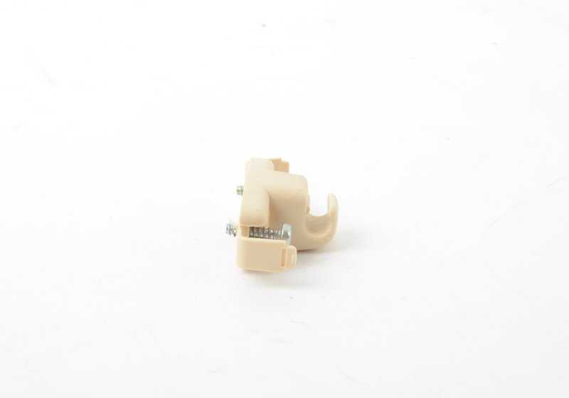 Soporte parasol color beige OEM 51168250922 para BMW E39 y E38. Pieza original BMW.